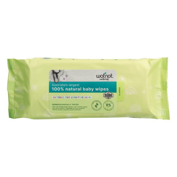 Wotnot Natural Baby Wipes 70 Wipes 