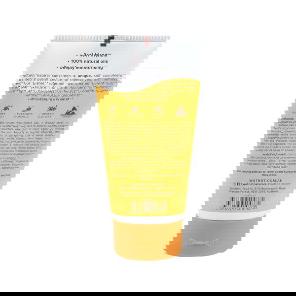 Wotnot Natural Sunscreen SPF 30 Suitable for Sensitive Skin 150 gm 