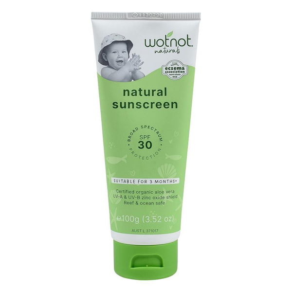 Wotnot Natural Sunscreen SPF 30 Suitable for 3Months+ Baby 100 gm 