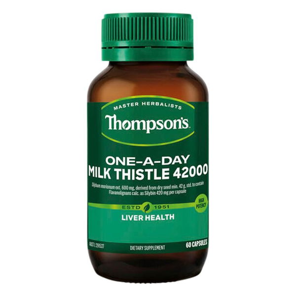 Thompson's One-A-Day Milk Thistle 42000 Liver Health Capsules 60 Capsules 