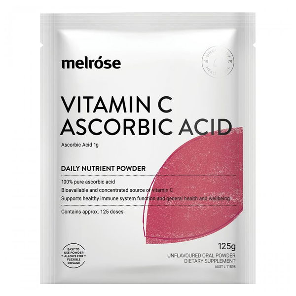 Melrose Vitamin C Ascorbic Acid Oral Powder 125 gm x 8 Pack 
