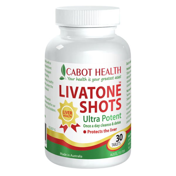 Cabot Health Livatone Shots Ultra Potent Liver Health Tablets 30 Tablets 