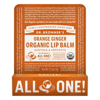 Dr. Bronner's Organic Lip Balm Orange Ginger 4 gm 
