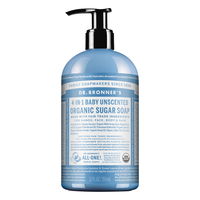 Dr. Bronner's Organic Sugar Soap 4-in-1 Baby Unscented 355 ml 