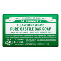 Dr. Bronner's Pure-Castile Bar Soap All-One Hemp Almond 140 gm 