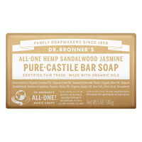 Dr. Bronner's Pure-Castile Bar Soap All-One Hemp Sandalwood Jasmine 140 gm 