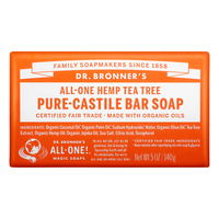 Dr. Bronner's Pure-Castile Bar Soap All-One Hemp Tea Tree 140 gm 