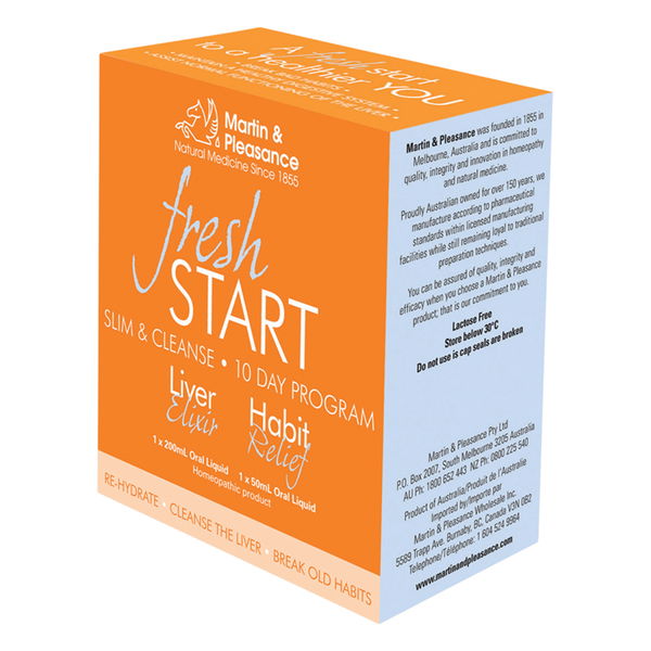 Martin & Pleasance Homoeopathic Complex Fresh Start Slim & Cleanse 10 Day Program Oral Liquid 1 Pack 