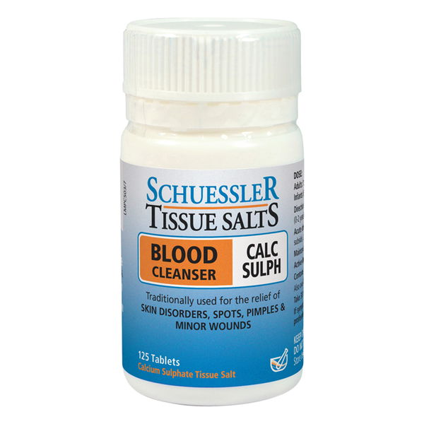Schuessler Tissue Salts Calc Sulph Blood Cleanser Tablets 125 Tablets 