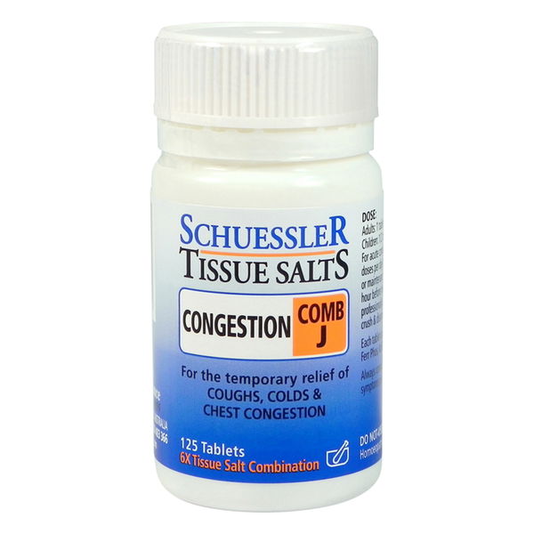 Schuessler Tissue Salts Comb J Congestion Tablets 125 Tablets 