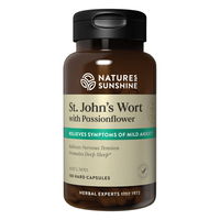 Nature's Sunshine St. John's Wort with Passionflower Relieves Symptoms of Mild Anxiety Capsules 100 Capsules 
