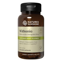 Nature's Sunshine Withania (Ashwagandha) Helps Body Adapt to Stress Capsules 355 mg 100 Capsules 