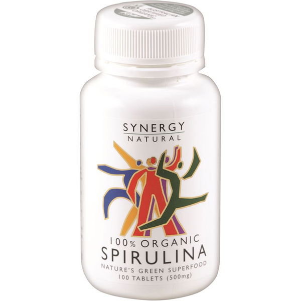 Synergy Natural 100% Organic Spirulina Tablets 100 Tablets 