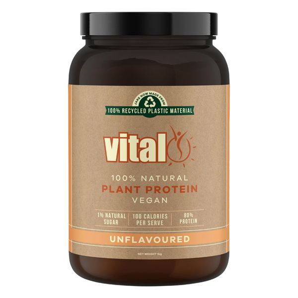 Vital 100% Natural Plant Protein Vegan Powder Unflavoured 1 kg 