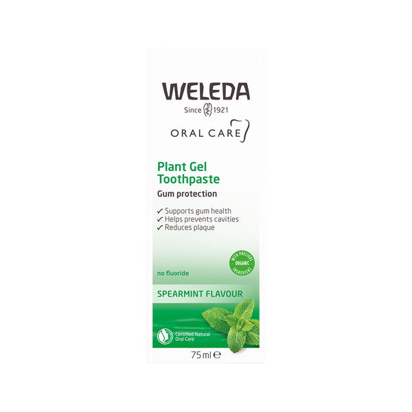 Weleda Oral Care Plant Gel Toothpaste Gum Protection Spearmint 75 ml 