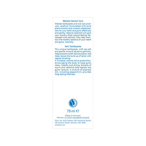 Weleda Oral Care Salt Toothpaste Salty Peppermint 75 ml 