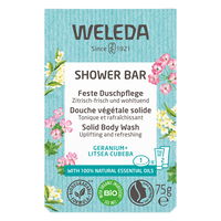 Weleda Uplifting and Refreshing Shower Bar Geranium + Litsea Cubeba 75 gm 