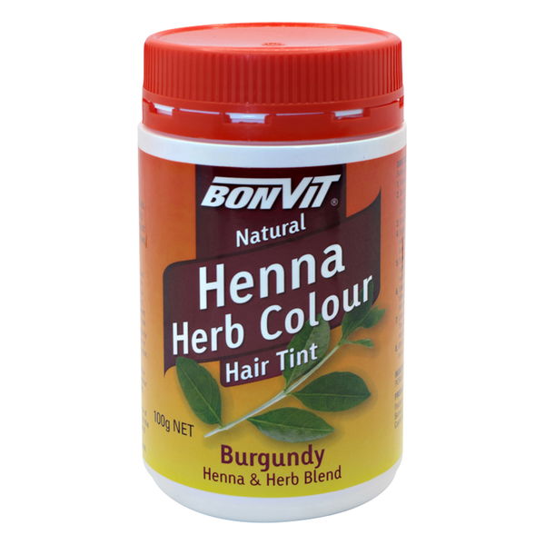 Bonvit Natural Henna Herb Colour Hair Tint Powder Burgundy 100 gm 