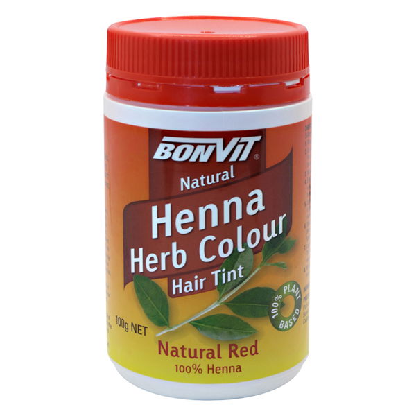 Bonvit Natural Henna Herb Colour Hair Tint Powder Natural Red 100 gm 