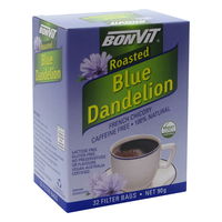 Bonvit Roasted Blue Dandelion French Chicory Filter Bags 32 Tea Bags 
