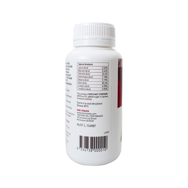 Emu Tracks Emu Oil Helps Promote Joint Health and Mobility Capsules 100 Capsules 