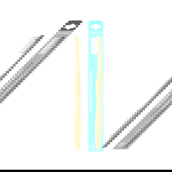 Grants of Australia Adult Eco-Friendly & Biodegradable Bamboo Toothbrush Medium 1 Piece 