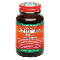 Green Nutritionals Natural Astaxanthin Double Strength Vegan Capsules 12 mg 20 Capsules 