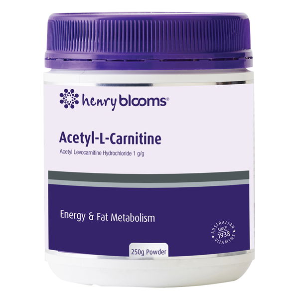 Henry Blooms Acetyl L-Carnitine Energy & Fat Metabolism Powder 250 gm 