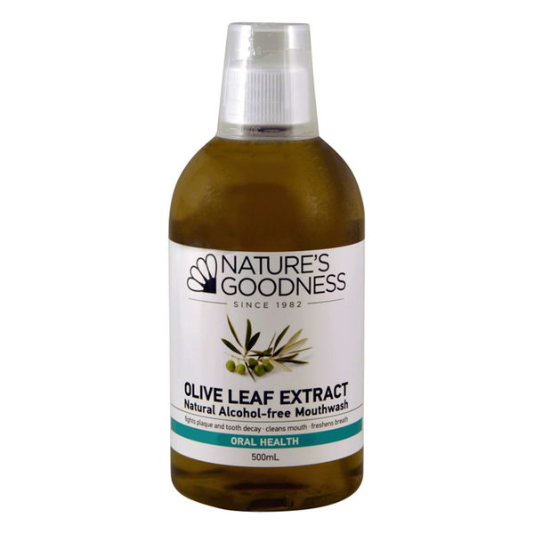 Nature's Goodness Olive Leaf Extract Natural Alcohol-free Mouthwash 500 ml 