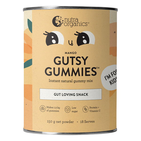 Nutra Organics Gutsy Gummies Gut Loving Snack Powder for Kids Mango 150 gm 