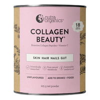 Nutra Organics Collagen Beauty Skin Hair Nails Gut Powder Unflavoured 225 gm 