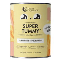 Nutra Organics Super Tummy Gut Repair & Bowel Support Powder for Kids Unflavoured 125 gm 