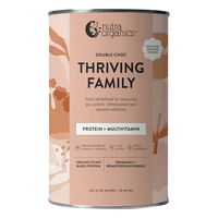 Nutra Organics Thriving Family Protein + Multivitamin Powder Double Choc 450 gm 
