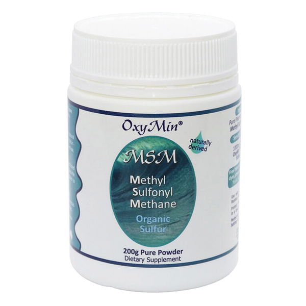 Oxymin MSM Methyl Sulfonyl Methane Organic Sulfar Pure Powder 200 gm 