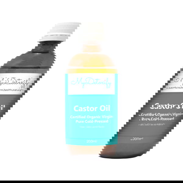 MyDetoxify Certified Organic Virgin Pure Cold-Pressed Castor Oil 200 ml 