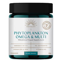Phytality Phytoplankton Omega & Multi Wholefood Vegan Supplement Powder 60 gm 
