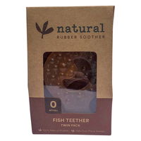 Natural Rubber Soother Teether Fish 2 Pack 