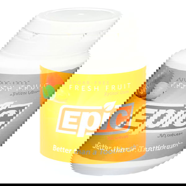 Epic Sugar-Free Xylitol Gum Fresh Fruit 50 Pack 