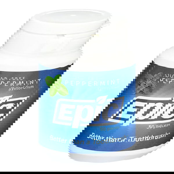 Epic Sugar-Free Xylitol Gum Peppermint 50 Pack 