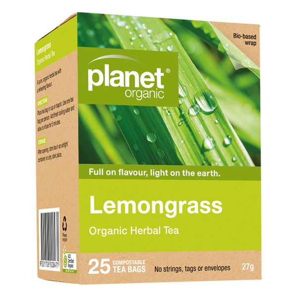 Planet Organic Lemongrass Organic Herbal Tea 25 Tea Bags 