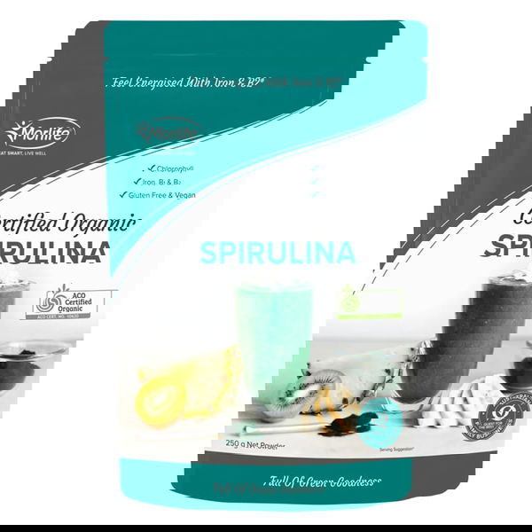 Morlife Certified Organic Spirulina Powder 250 gm 