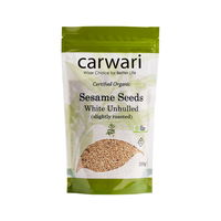 Carwari Organic White Unhulled Slightly Roasted Sesame Seeds 200 gm 