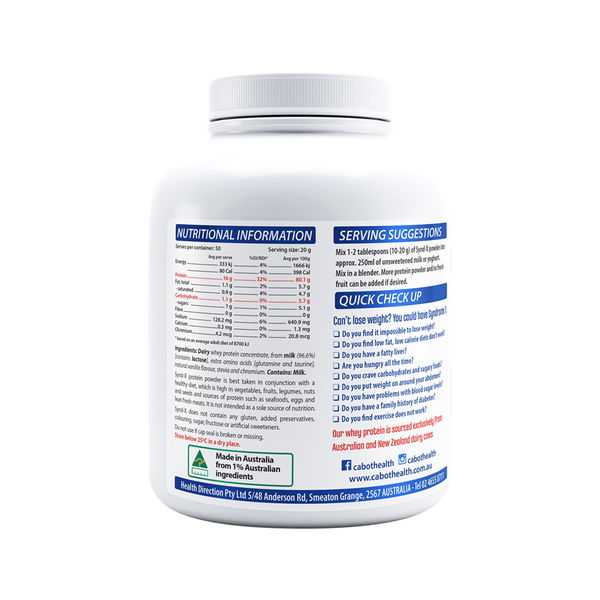 Cabot Health Synd-X Extreme High Protein & Low Carb Powder Vanilla 1 kg 
