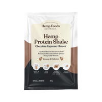 Hemp Foods Australia Creamy & Delicious Hemp Protein Shake Chocolate Espresso 35gm x 7 Pack 