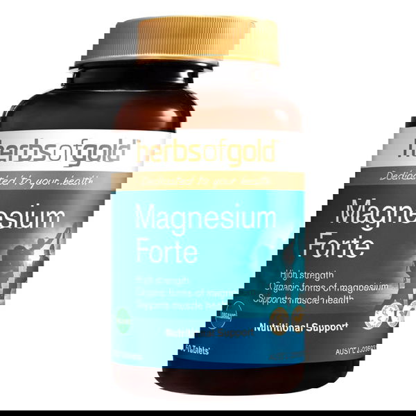 Herbs Of Gold Magnesium Forte Nutritional Support Tablets 60 Tablets 