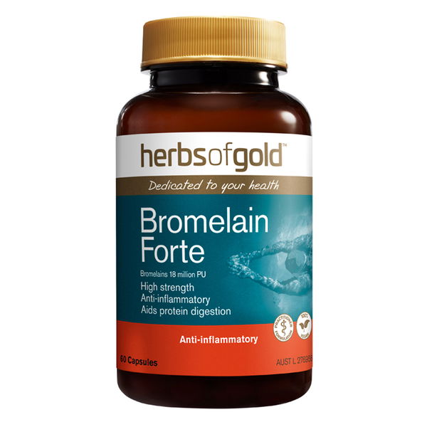Herbs Of Gold Bromelain Forte Anti-Inflammatory Capsules 60 Capsules 