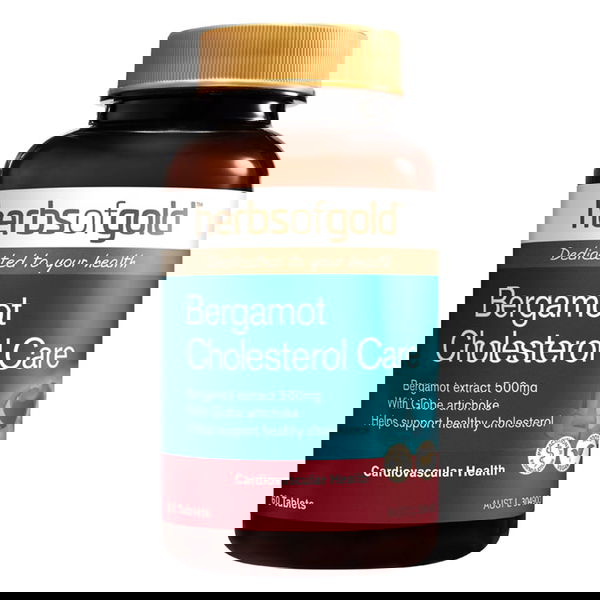Herbs Of Gold Bergamot Cholesterol Care Cardiovascular Health Tablets 60 Tablets 