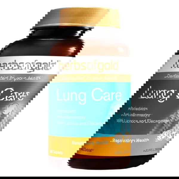 Herbs Of Gold Lung Care Respiratory Health Tablets 60 Tablets 