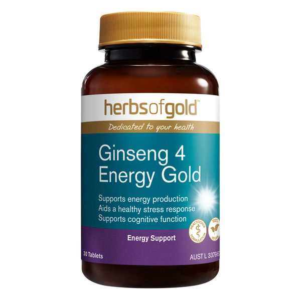 Herbs Of Gold Ginseng 4 Energy Gold Tablets 30 Tablets 