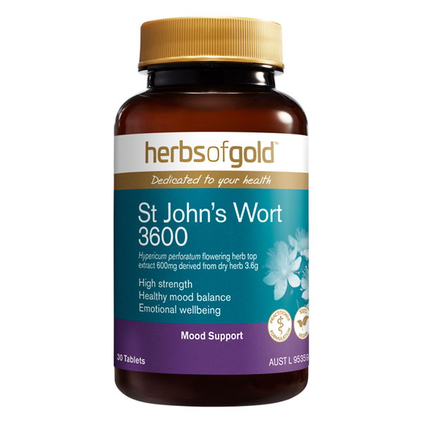 Herbs Of Gold St John's Wort 3600 Mood Support Tablets 30 Tablets 